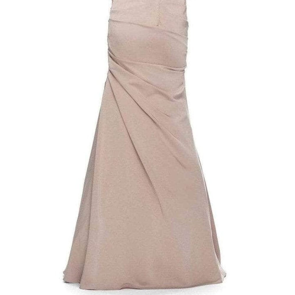La Femme Elegant Cream Dress - Picture 4 of 6